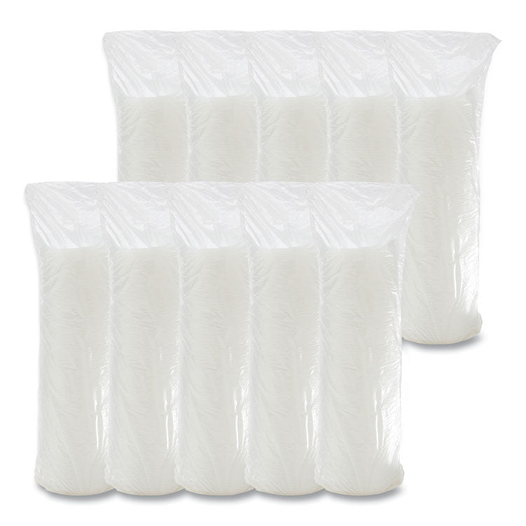 Lift n' Lock Plastic Hot Cup Lids With Straw Slot, Fits 12 oz to 24 oz Hot Cups, Plastic, Translucent, 100/Pack, 10 Packs/CT
