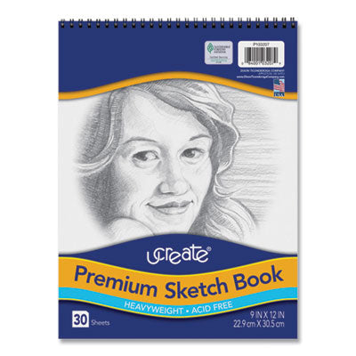 PAC103207 SKETCHBOOK,9X12,80LB,30SH