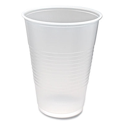 FABRK10 CUP,PLASTIC,RIBBD,10OZ,TR