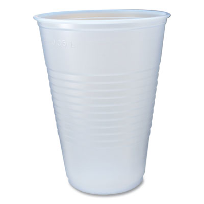 FABRK14 CUP,PLASTIC,RIBBD,14OZ,TR