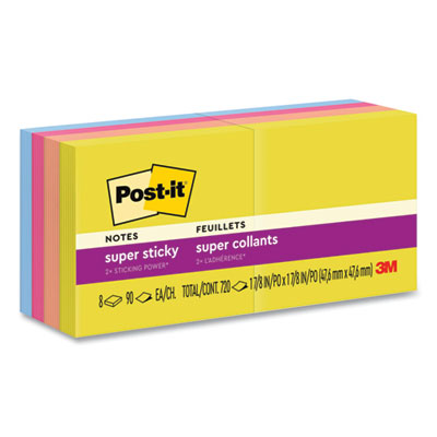 MMM6228SSJOY PAD,POSTIT,2X2,8PK,AST