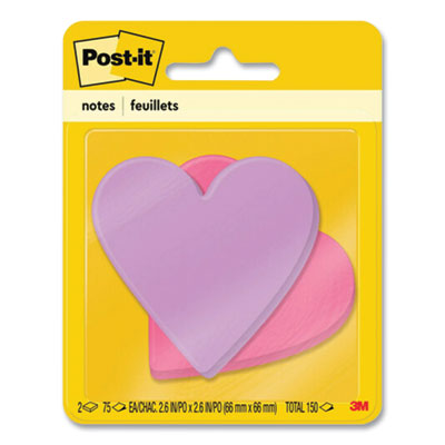 MMM7350HRT NOTE,POSTIT,HEART,2PK,AST