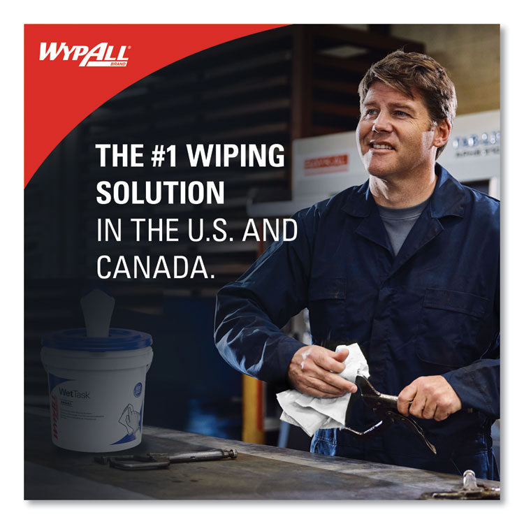 Power Clean Wipers for Solvents WetTask Customizable Wet Wiping System, Wipers Only, 9 x 15, White, 275/Roll, 2 Rolls/Carton