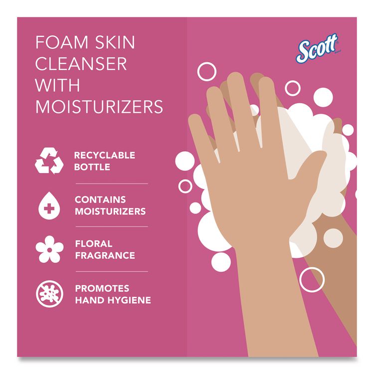 Pro Foam Skin Cleanser with Moisturizers Refill, Light Floral Scent, 1 L, 6/Carton