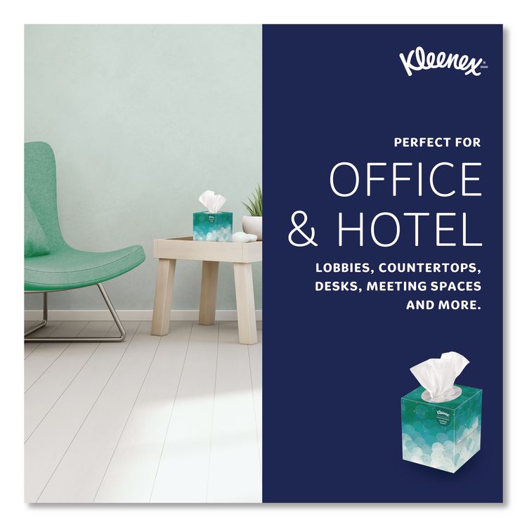 Professional Facial Tissue, Pop-Up Box, 2-Ply, White, 90 Sheets/Box, 36 Boxes/Carton