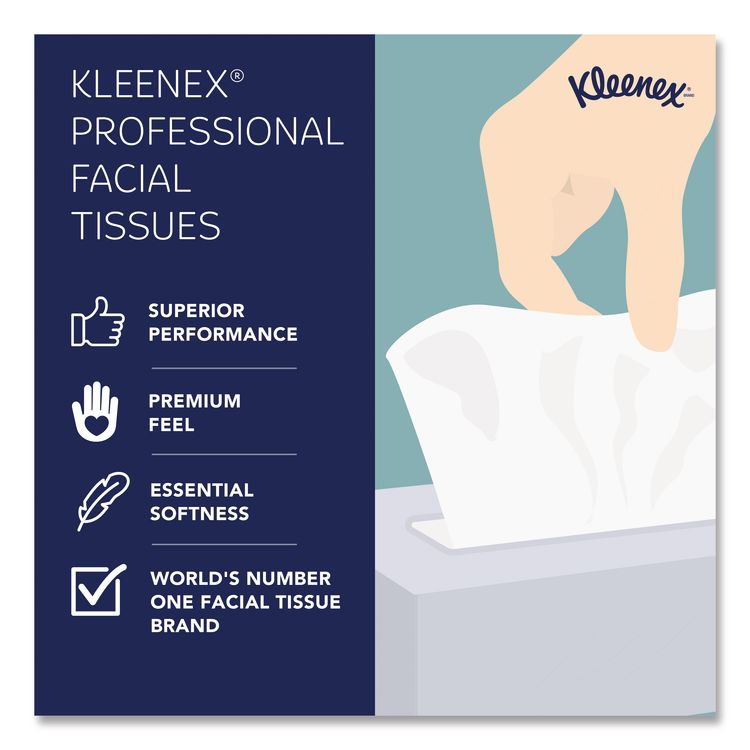 Professional Facial Tissue, Pop-Up Box, 2-Ply, White, 90 Sheets/Box, 36 Boxes/Carton