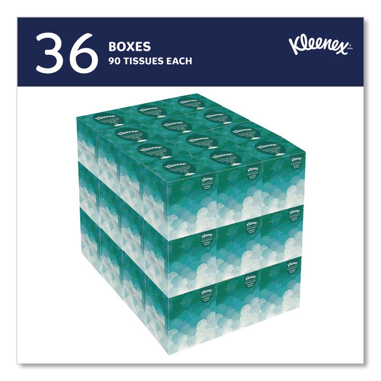Professional Facial Tissue, Pop-Up Box, 2-Ply, White, 90 Sheets/Box, 36 Boxes/Carton