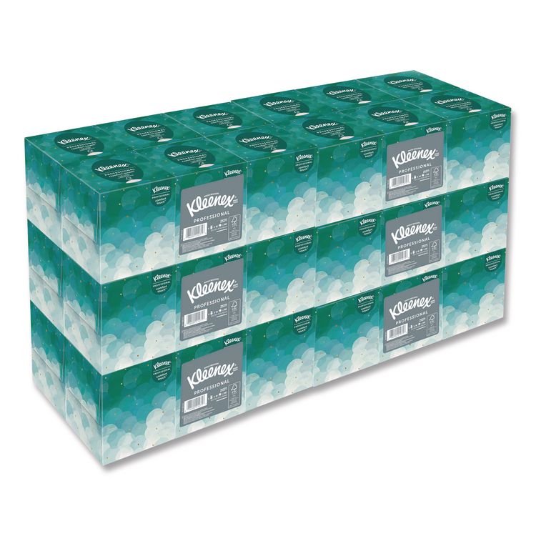 Professional Facial Tissue, Pop-Up Box, 2-Ply, 90 Sheets/Box, 6 Boxes/Pack, 6 Packs/Carton