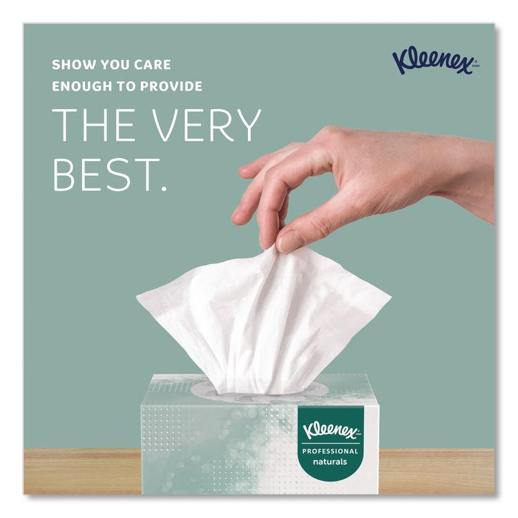 Naturals Facial Tissue for Business, BOUTIQUE POP-UP Box, 2-Ply, White, 90 Sheets/Box, 36 Boxes/Carton