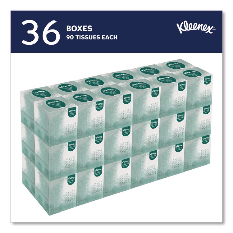 Naturals Facial Tissue for Business, BOUTIQUE POP-UP Box, 2-Ply, White, 90 Sheets/Box, 36 Boxes/Carton