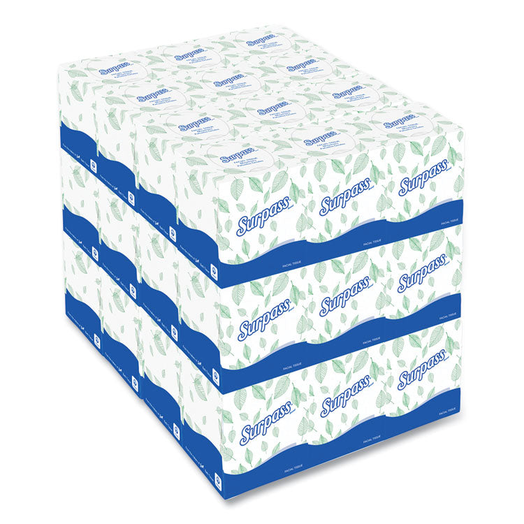 Facial Tissue for Business, Pop-Up Box, 2-Ply, White, 90 Sheets/Box, 36 Boxes/Carton