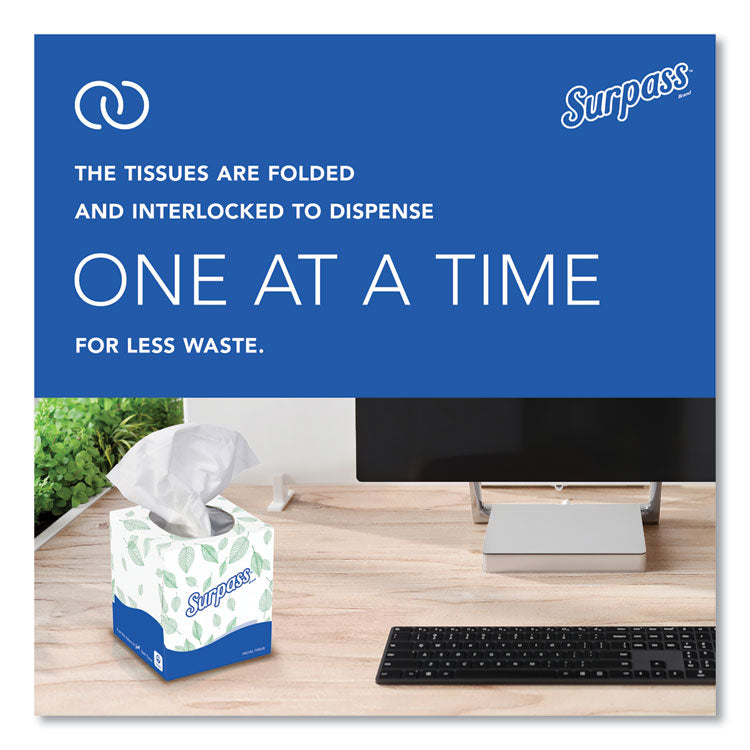Facial Tissue for Business, Pop-Up Box, 2-Ply, White, 90 Sheets/Box, 36 Boxes/Carton
