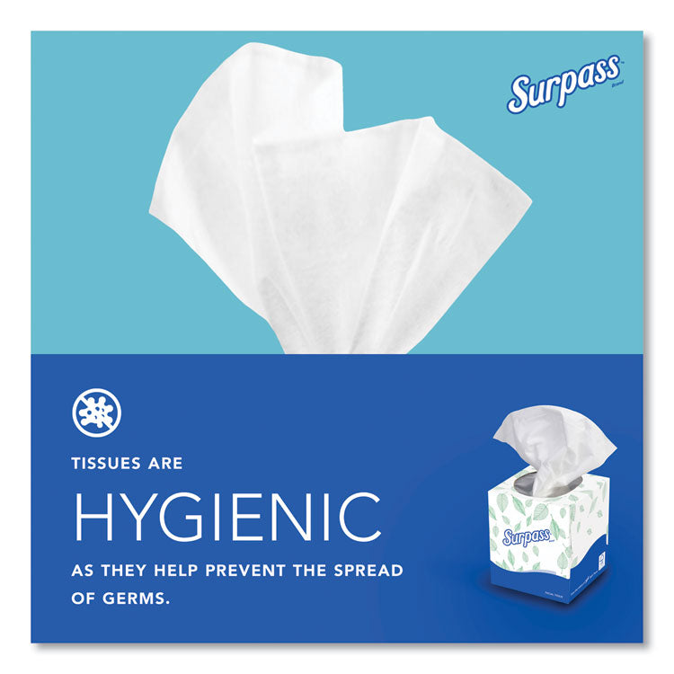 Facial Tissue for Business, Pop-Up Box, 2-Ply, White, 90 Sheets/Box, 36 Boxes/Carton