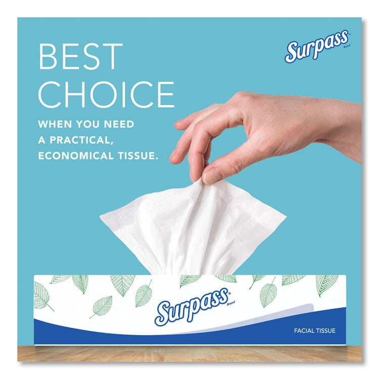 Facial Tissue for Business, Flat Box, 2-Ply, White, 100 Sheets/Box, 30 Boxes/Carton