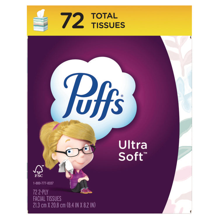 Ultra Soft Facial Tissue, 2-Ply, White, 72 Sheets/Box, 24 Boxes/Carton