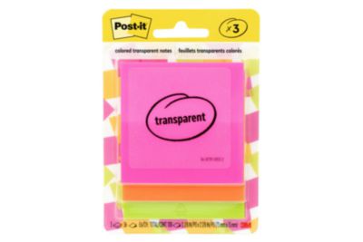 MMM6003COL NOTE,TRNSPRNT,3X3,3PK,AST