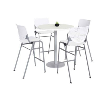 KFI811774037075 TABLE,4 WHT STOOLS,WH