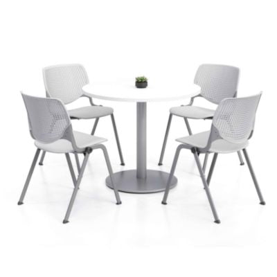 KFI811774036719 TABLE,WHT, 4 CHAIRS,GR