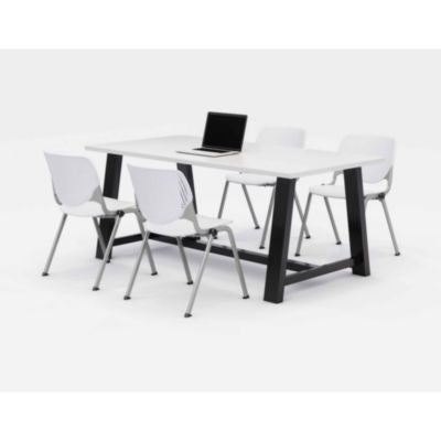 KFI840031900265 TABLE,4 WH CHAIRS,WH