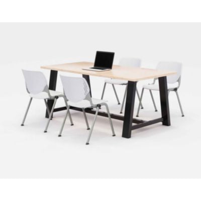 KFI840031900456 TABLE,4 WHT CH,DBR