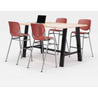 KFI840031900838 TABLE,4 COR CHAIRS,DBR