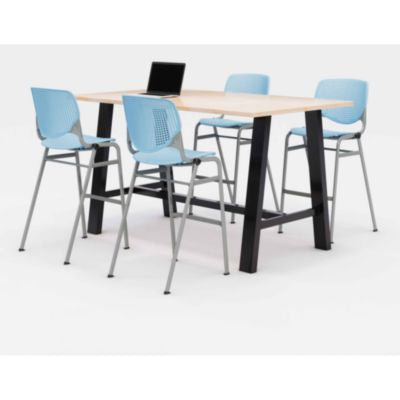 KFI840031900821 TABLE,4 SBL CHAIRS,DBR