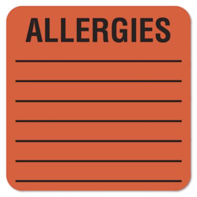 TAB40560 LABEL,ALLERGY,500/RL,OE