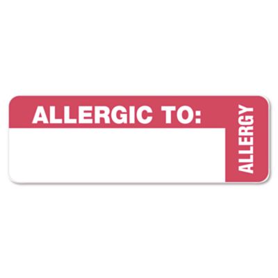 TAB40562 LABEL,MED ALLERGY,500,RD