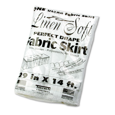 TBLLS2914WH COVER,TABLESKIRT,LINEN,WE
