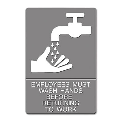 USS4726 SIGN,WALL,ADA,HND WSH,GY